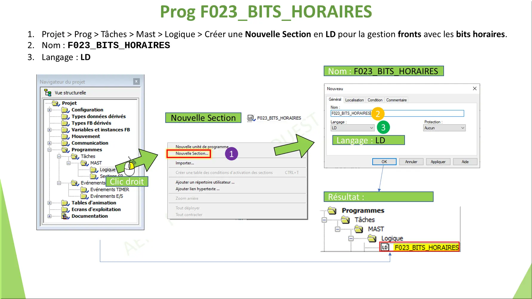 Prog F023_BITS_HORAIRES
